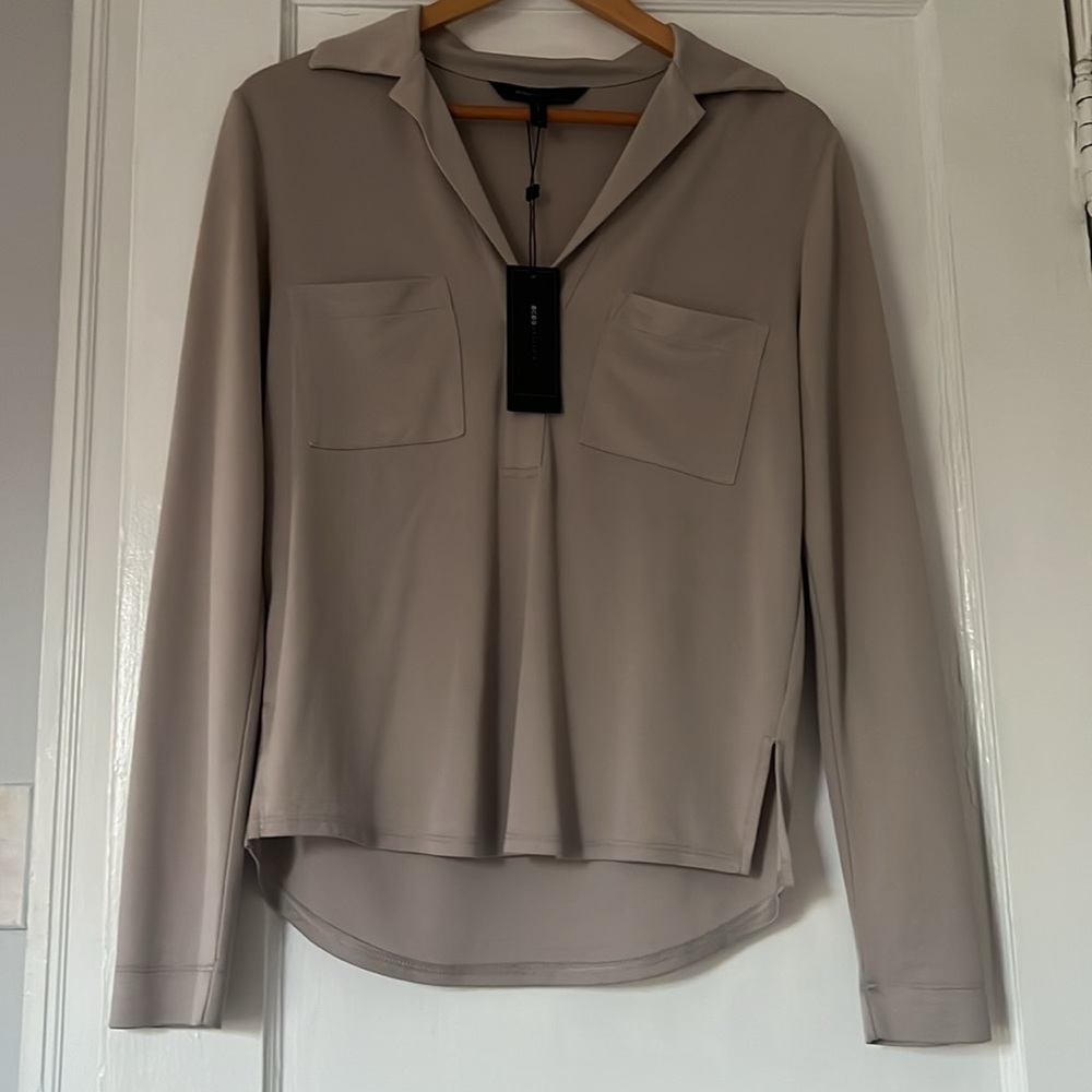 Bcbgmaxazria champagne blouse never worn